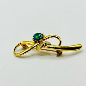 Stunning Wellington Jeweller “Glory” 925 18k heavy gold plate Opal Brooch